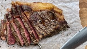 Sliced organic beef steak from Dandaragan Organic Beef
